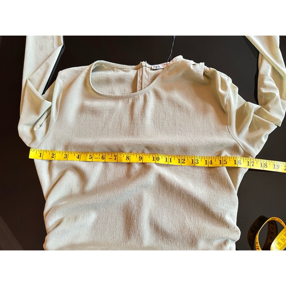 Zara Pistachio Green Asymmetrical Midi Dress, NWT, L* - Picture 14 of 16